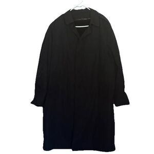 Vintage Military All Weather Trench Coat DSCP Removable Lining Navy Black 46L